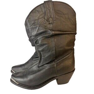 Shyanne  Womens Western Slouchy Cowboy Boots Black leather 1131A Size 8
